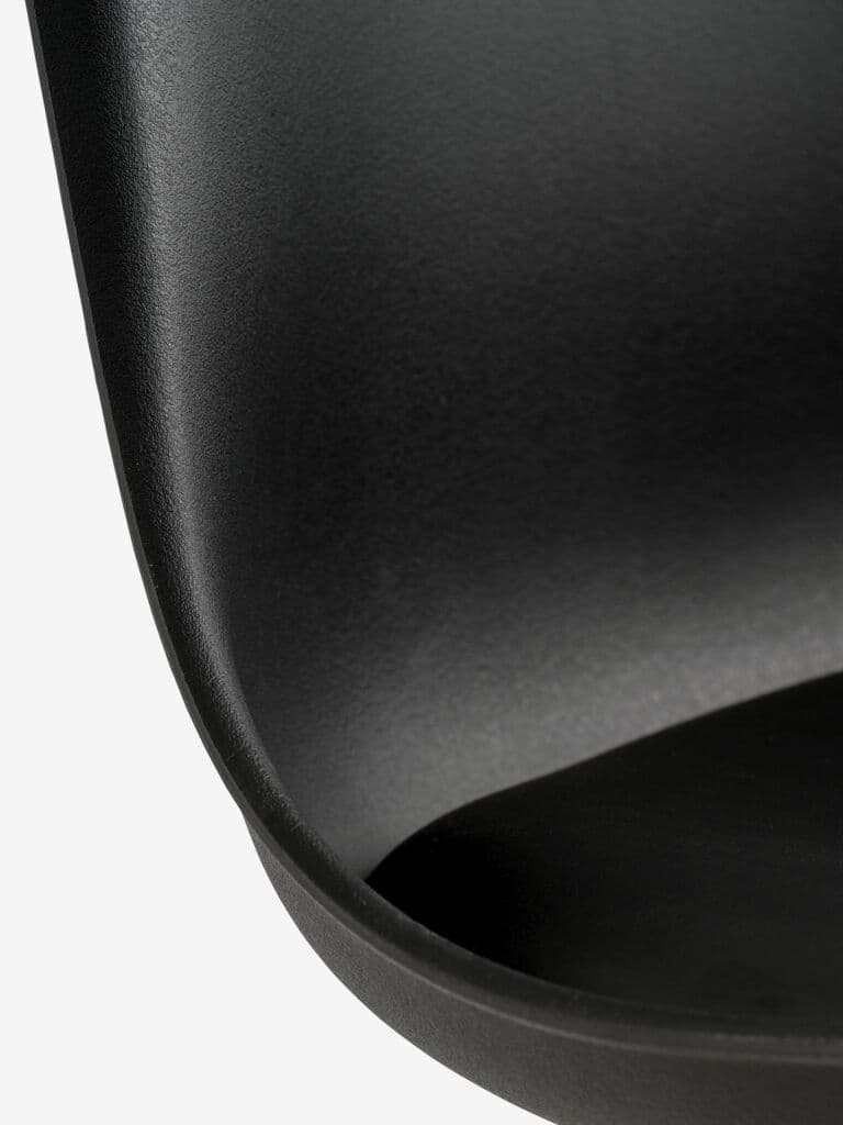 Cadeira de jantar BLOKHUS imitação pele preto/natural