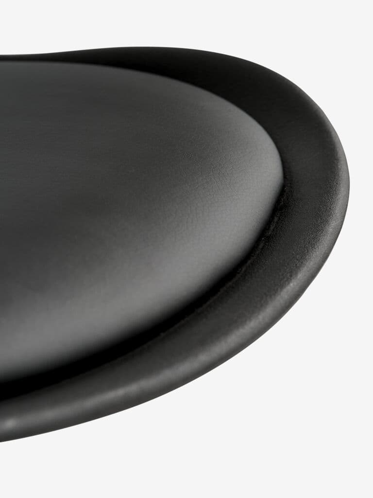 Cadeira de jantar BLOKHUS imitação pele preto/natural