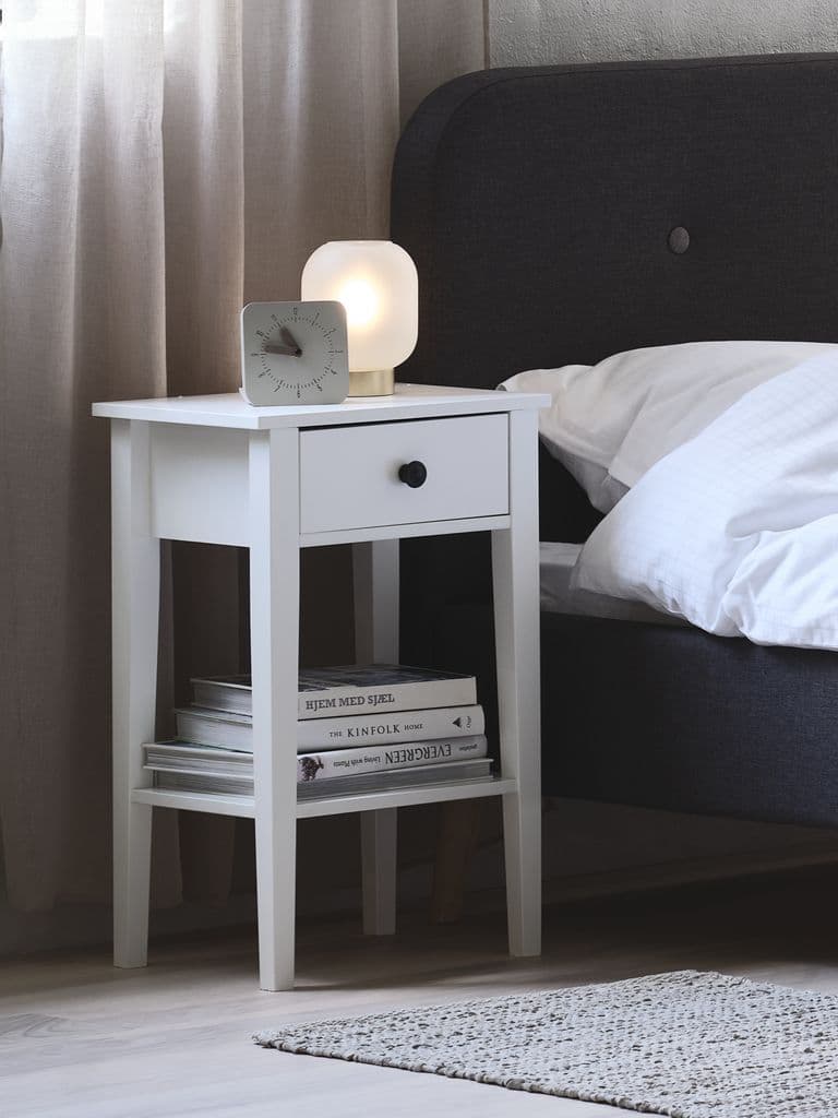 Mesa de cabeceira NORDBY 1 gaveta branco