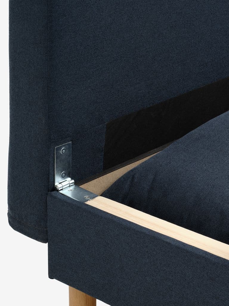 Sofá-cama NORSMINDE tecido azul