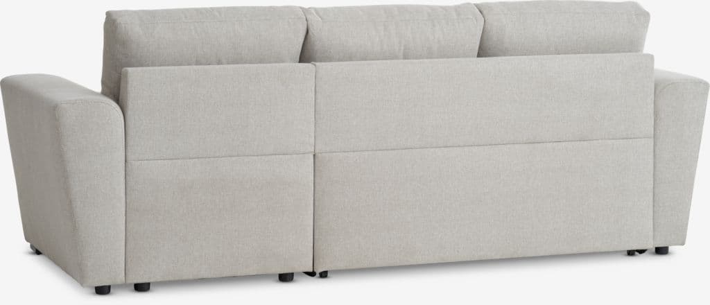 sofá-cama chaise-longue VEJLBY tecido areia claro