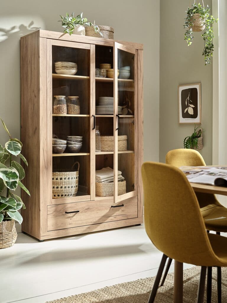 Vitrine LINTRUP 2 portas cor carvalho