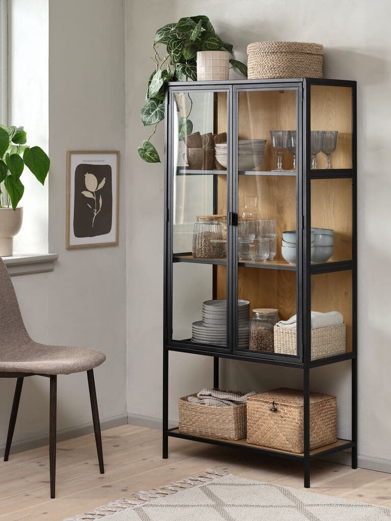 Vitrine TRAPPEDAL carvalho/preto