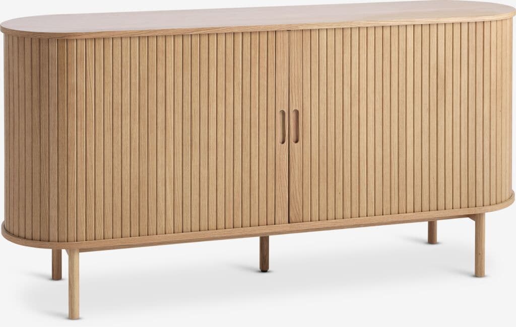 Aparador LYNGVIG 160 cm 2 portas persiana carvalho natural