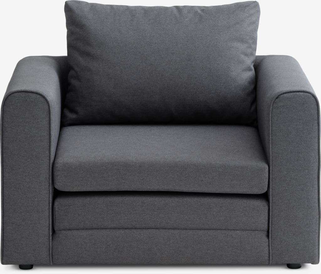 Cadeirão-cama SKILLEBEKK tecido cinzento escuro