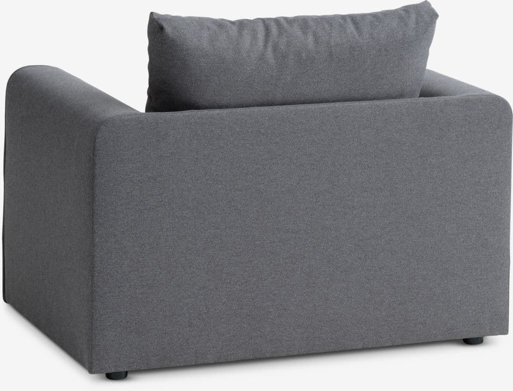 Cadeirão-cama SKILLEBEKK tecido cinzento escuro