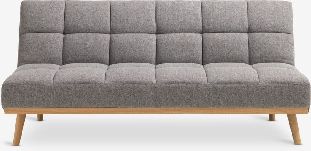 Sofá-cama NEJEDE tecido cinzento claro