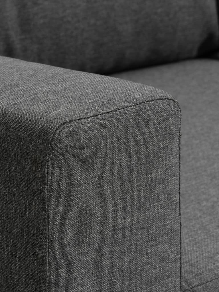 Sofá-cama MARSLEV 3 lugares tecido cinzento escuro
