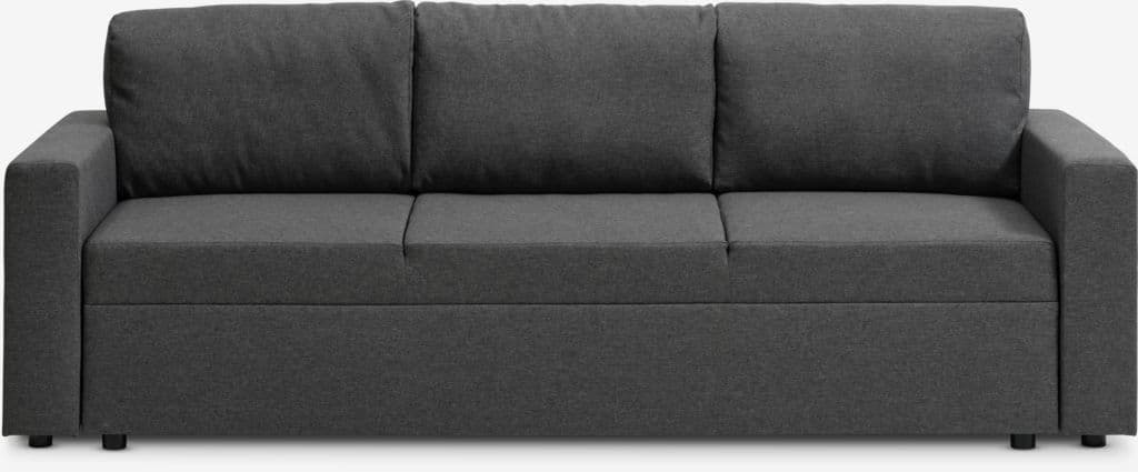 Sofá-cama MARSLEV 3 lugares tecido cinzento escuro