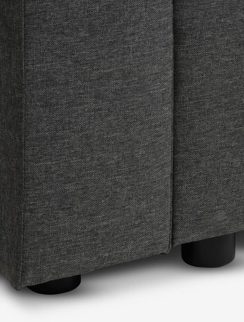 Sofá-cama MARSLEV 3 lugares tecido cinzento escuro