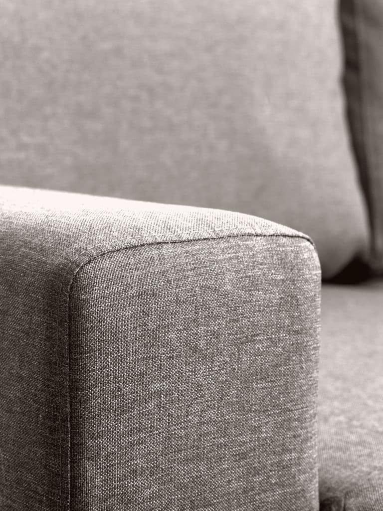 Sofá-cama chaise-longue MARSLEV tecido cinzento claro