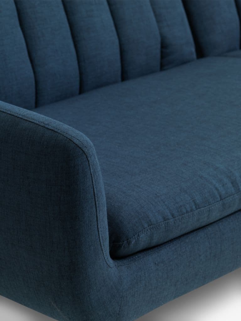 Sofá-cama HARNDRUP tecido azul escuro