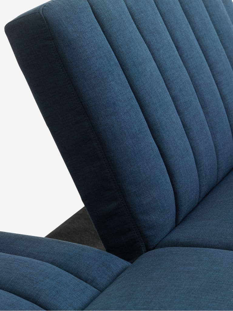 Sofá-cama HARNDRUP tecido azul escuro