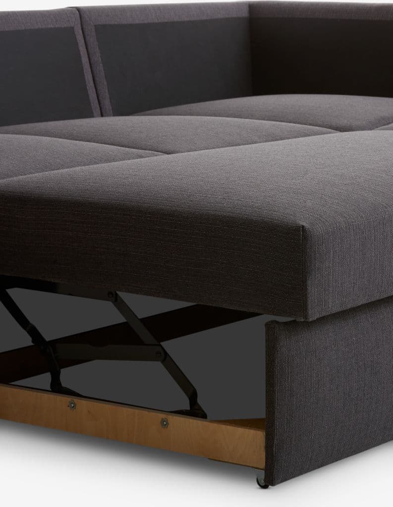 Sofá-cama chaise-longue BEDSTED cinzento