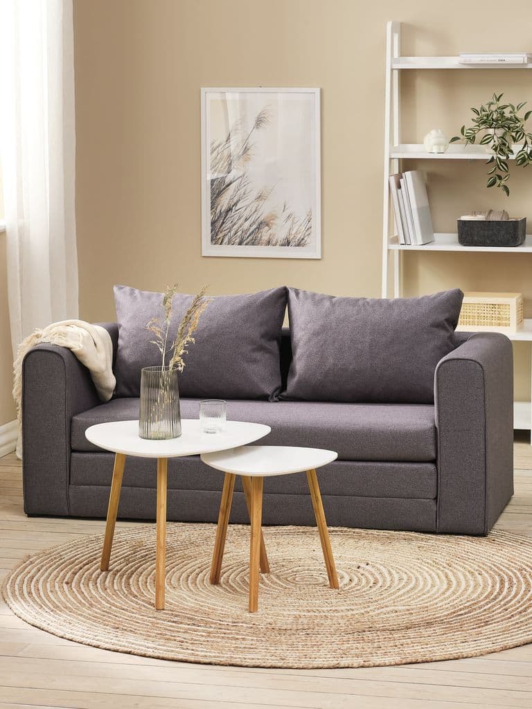 Sofá-cama SKILLEBEKK cinzento escuro