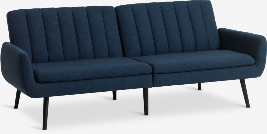 Sofá-cama HARNDRUP tecido azul escuro