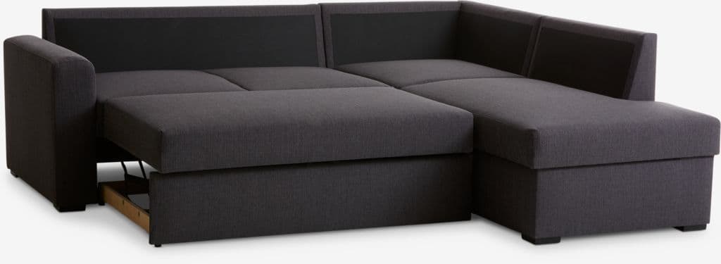 Sofá-cama chaise-longue BEDSTED cinzento