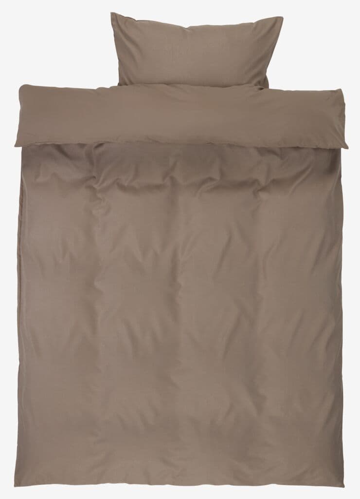Conjunto capa edredão BONNIE micro 155x220 areia escuro