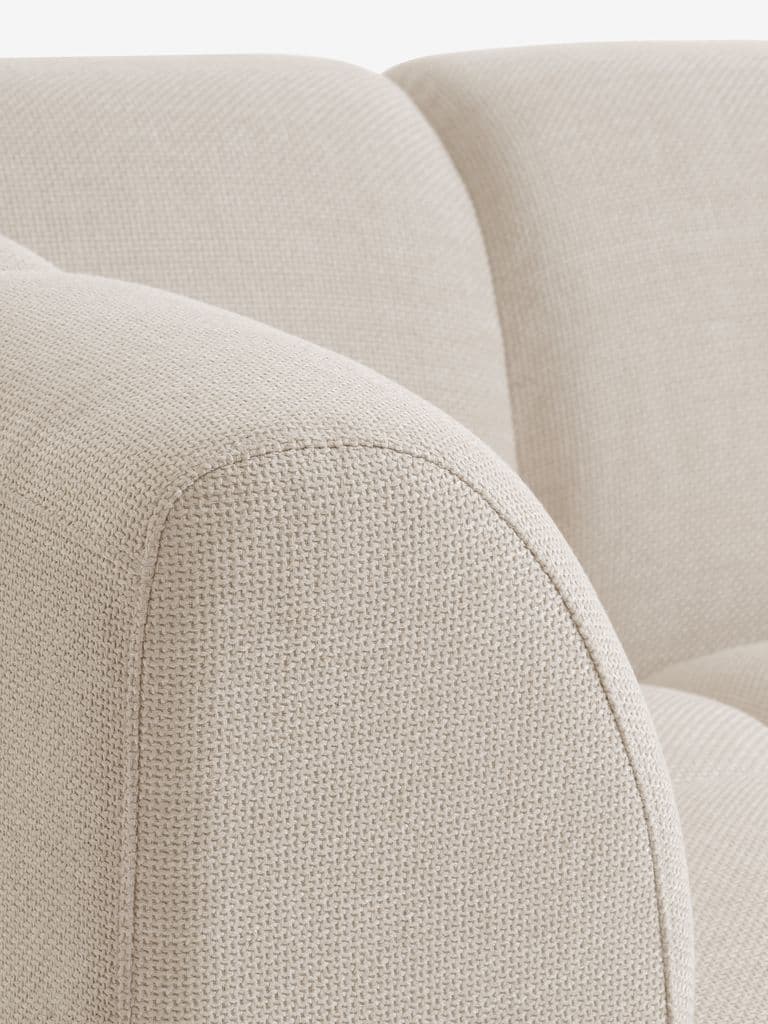 Sofá ALLESE chaise-longue esquerda tecido bege
