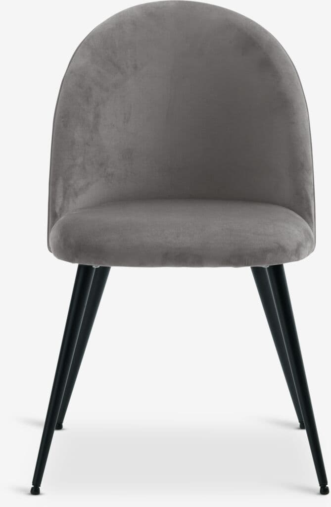 Cadeira de jantar KOKKEDAL veludo cinzento/preto