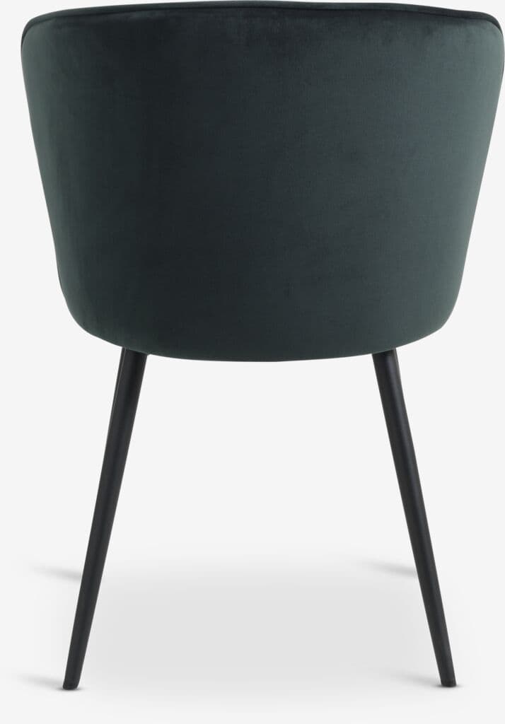 Cadeira de jantar RISSKOV veludo verde escuro