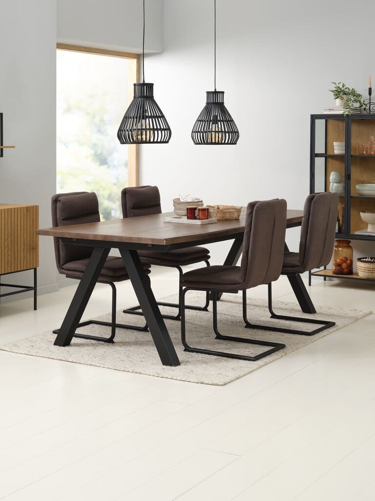 Cadeira de jantar ULSTRUP antracite/preto