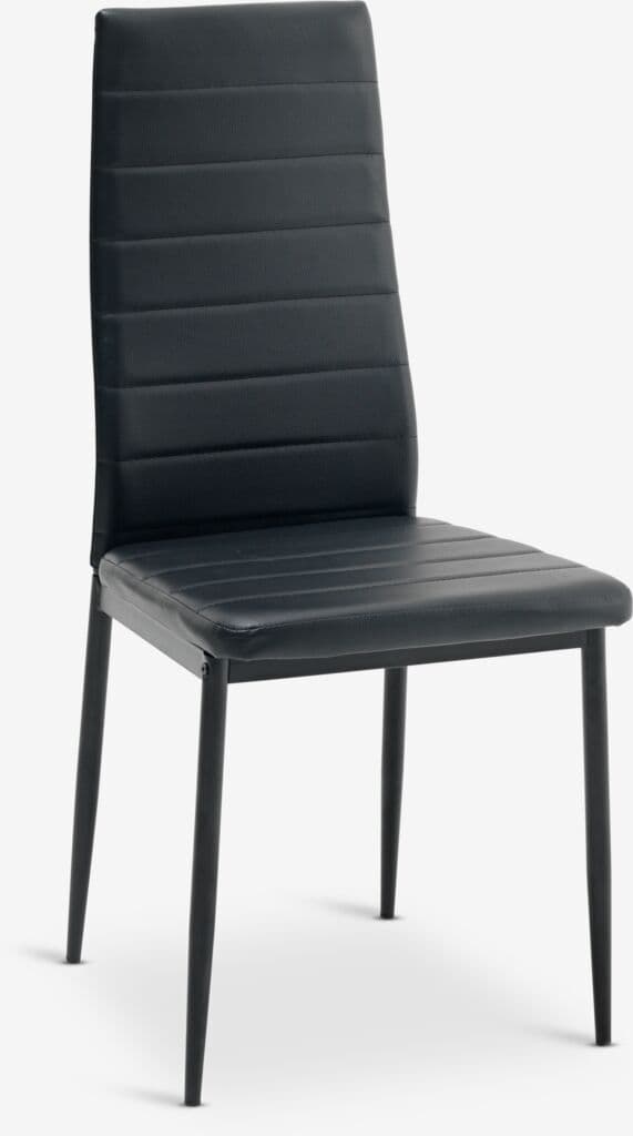 Cadeira de jantar TOREBY pele sintética preto/preto