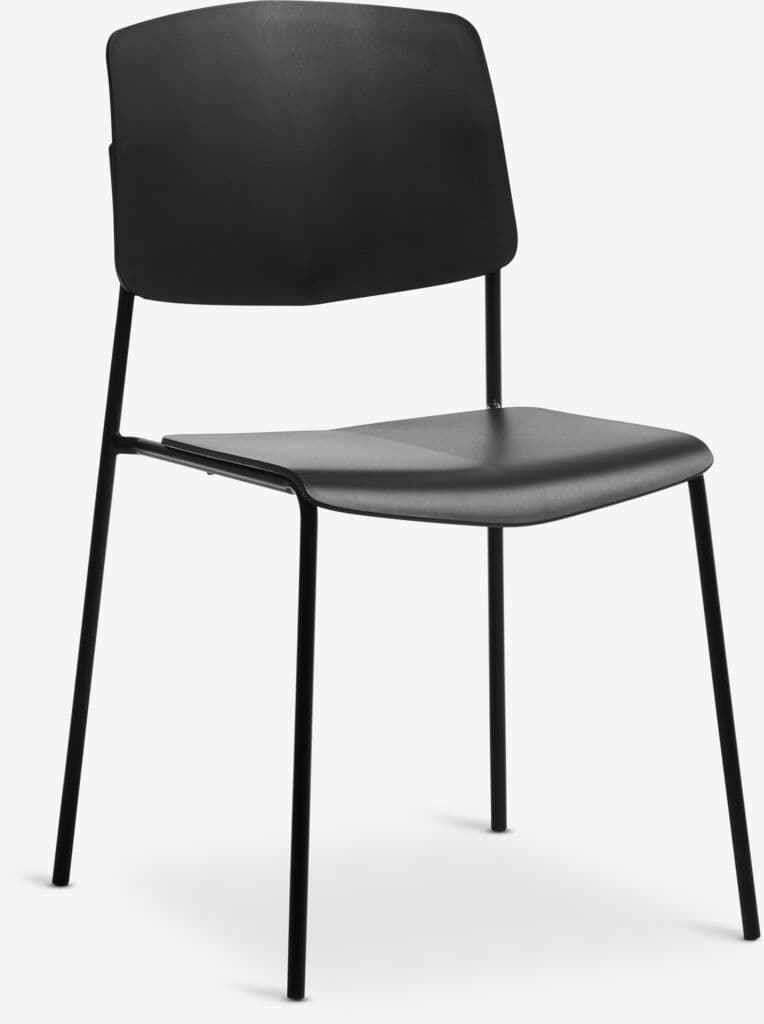 Cadeira de jantar STABY empilhável preto