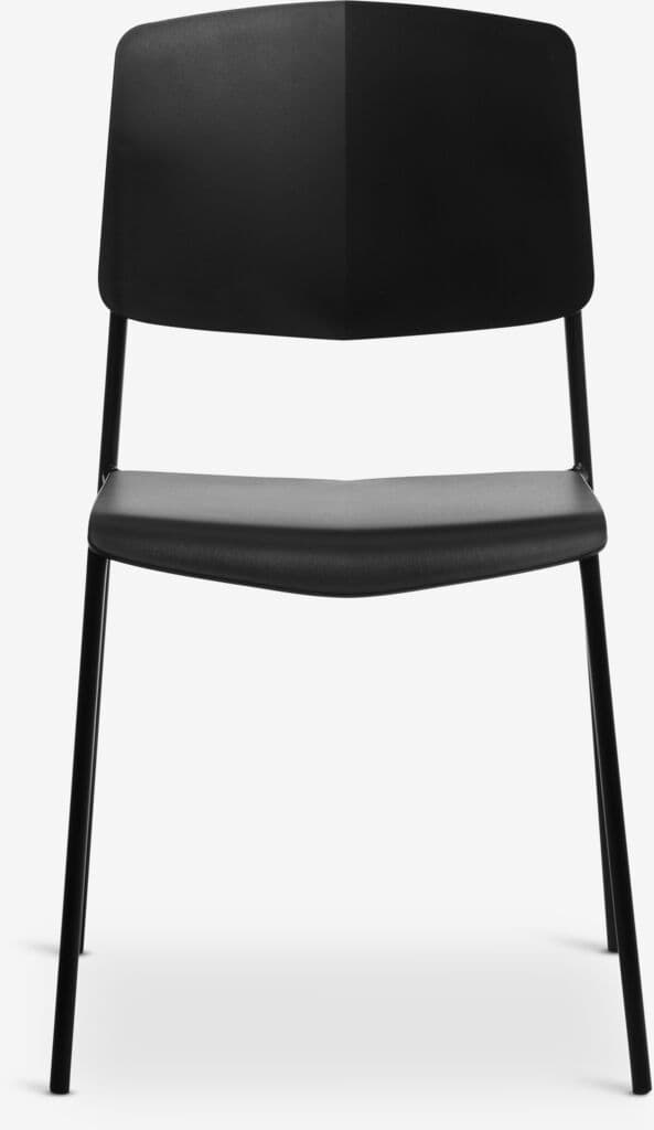 Cadeira de jantar STABY empilhável preto