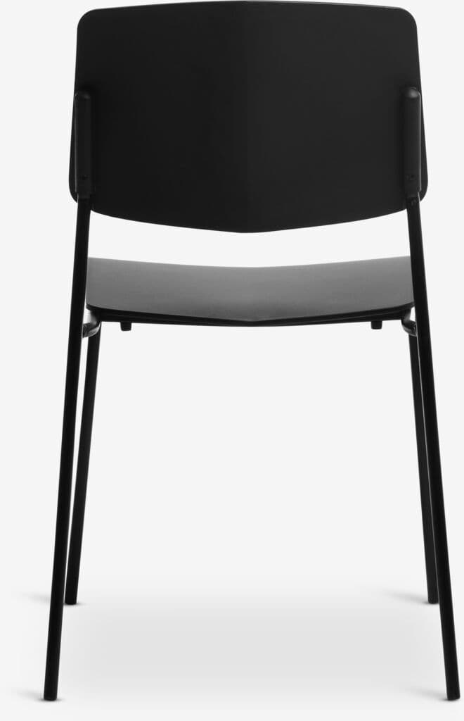 Cadeira de jantar STABY empilhável preto