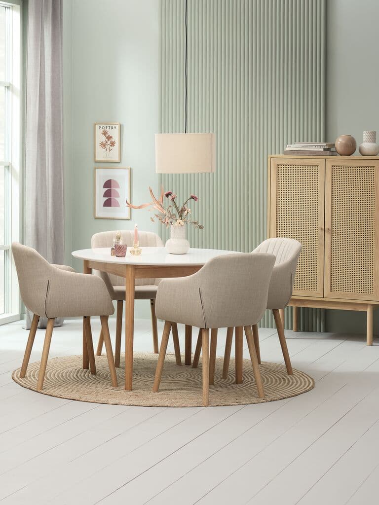 Mesa de jantar MARSTRAND Ø110/110x200 branco
