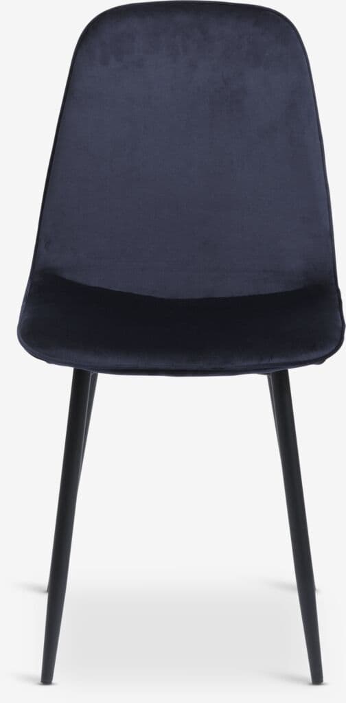 Cadeira de jantar BISTRUP veludo azul escuro