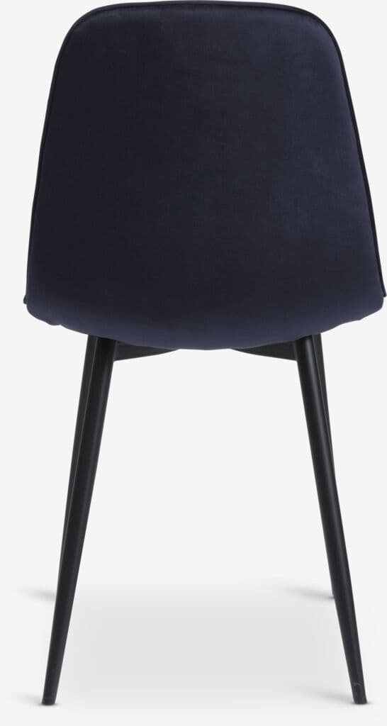 Cadeira de jantar BISTRUP veludo azul escuro