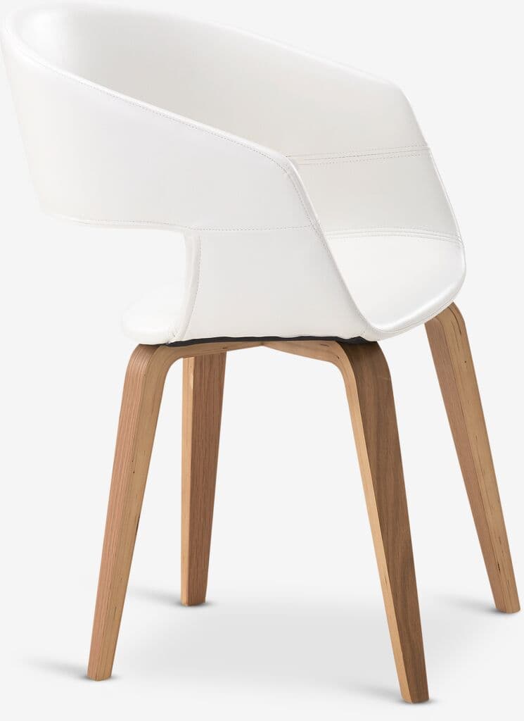 Cadeira de jantar HOLSTEBRO pele sintética branco