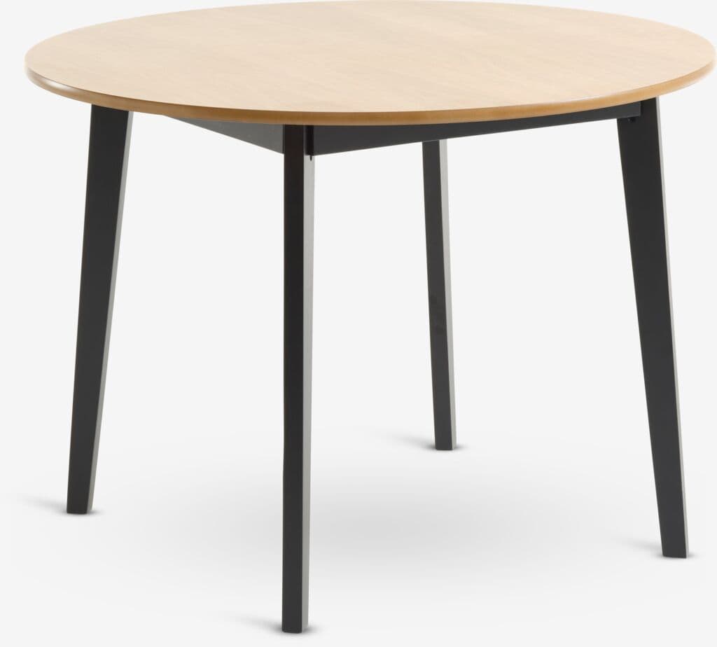 Mesa de jantar JEGIND Ø105 carvalho/preto