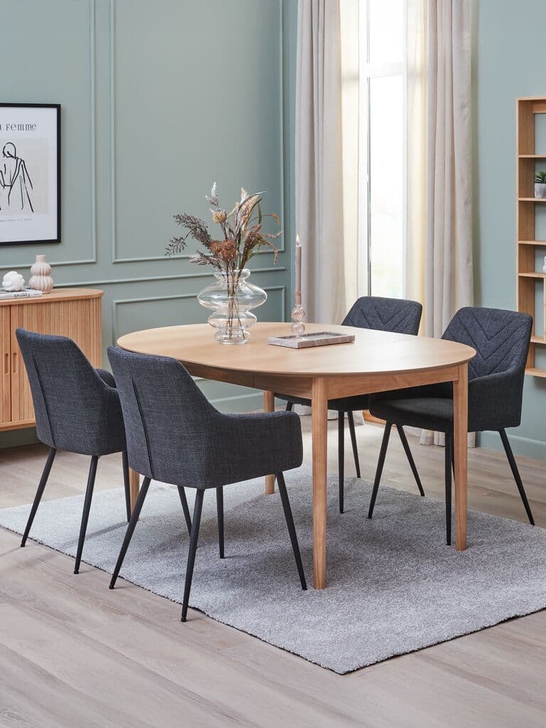 Mesa de jantar MARSTRAND Ø110/110x200 carvalho