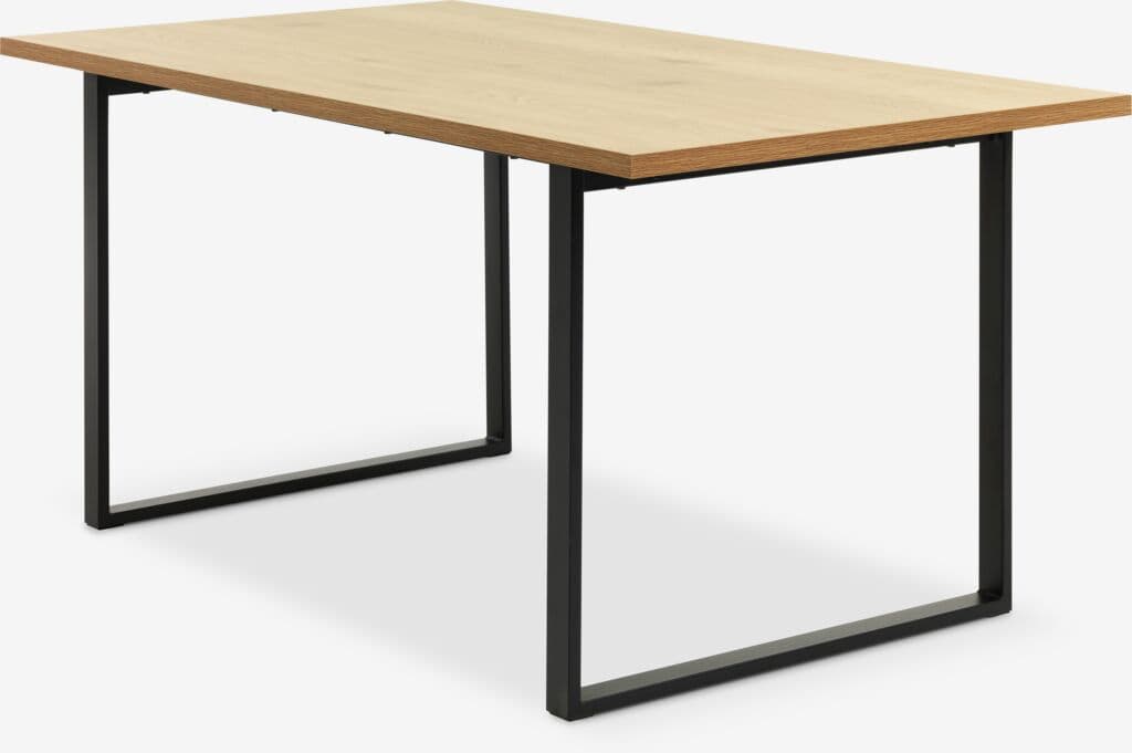 Mesa de jantar AABENRAA 90x160 cor carvalho/preto