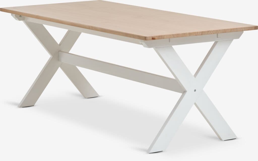 Mesa de jantar VISLINGE 90x190 natural/branco