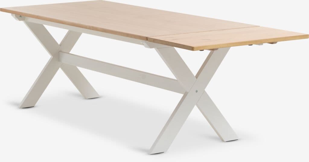 Mesa de jantar VISLINGE 90x190 natural/branco