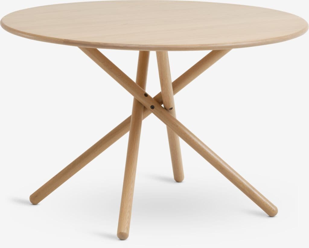 Mesa de jantar SKIBET Ø120 carvalho claro