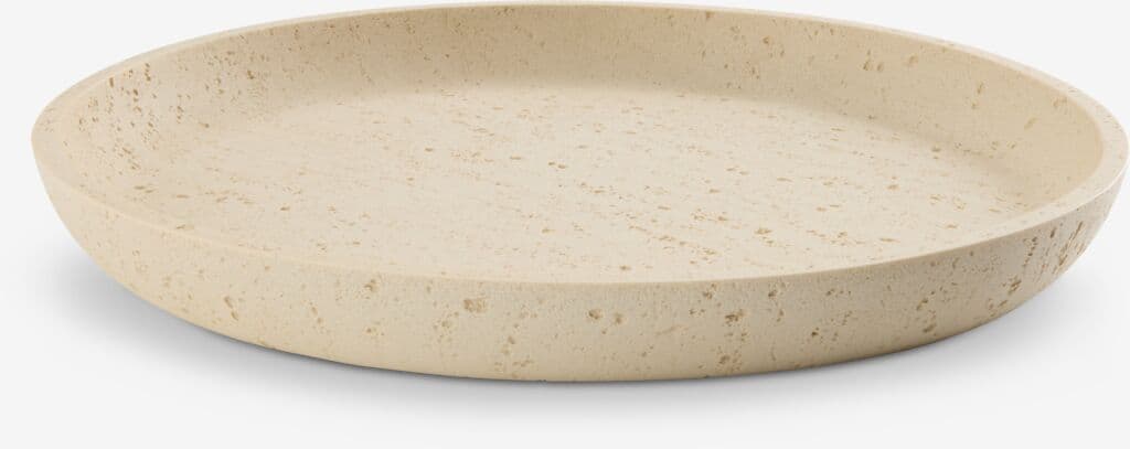Tabuleiro decorativo JENSUFFE Ø30xA3cm bege