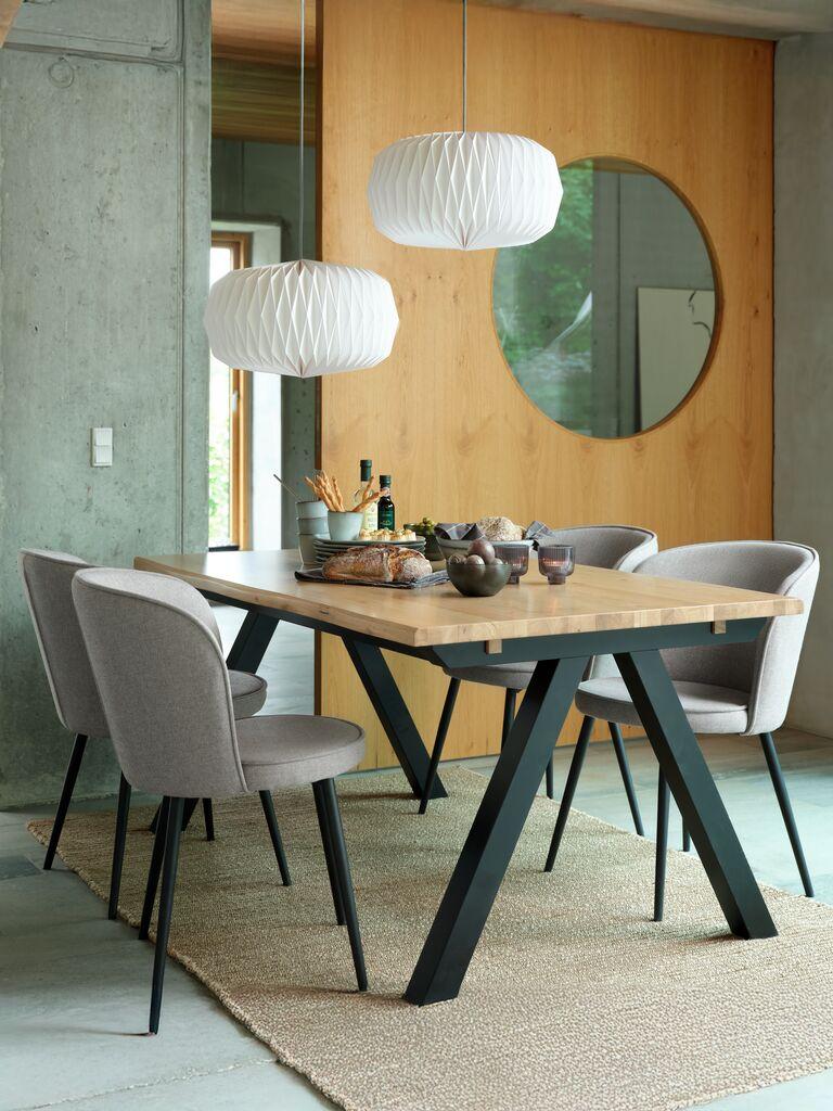 Mesa de jantar SANDBY 100x160 carvalho/preto