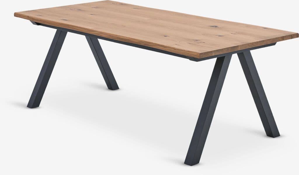 Mesa de jantar SANDBY 100x210 carvalho natural/preto