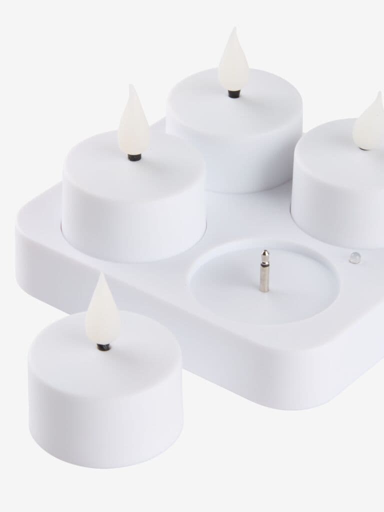 Velas pequenas LED JANSSON branco/preto com carregador