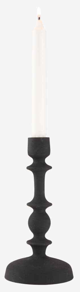 Castiçal CASPAR Ø10xA21cm preto