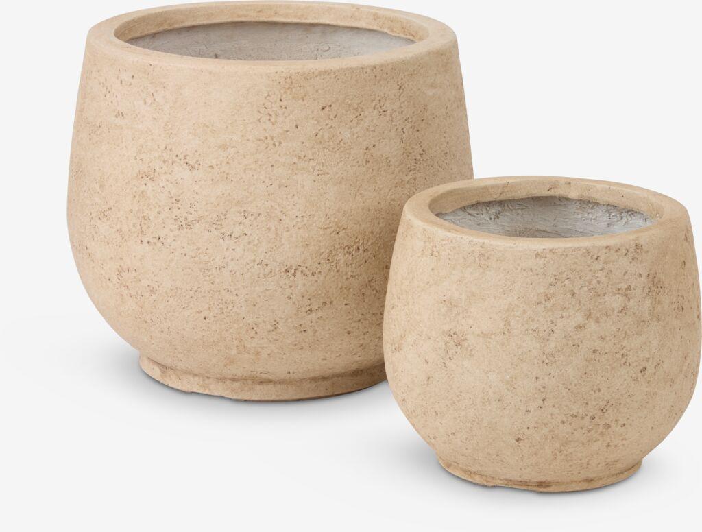 Vaso de jardim JERPE Ø31/21 natural 2 unidades