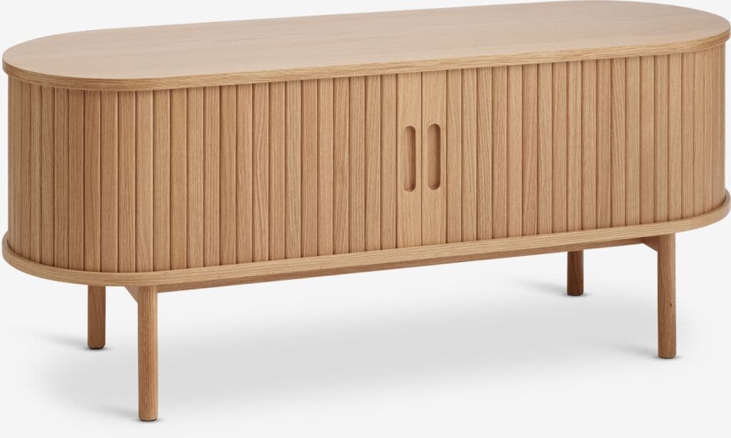 Móvel TV LYNGVIG 120cm 2 portas persiana carvalho natural