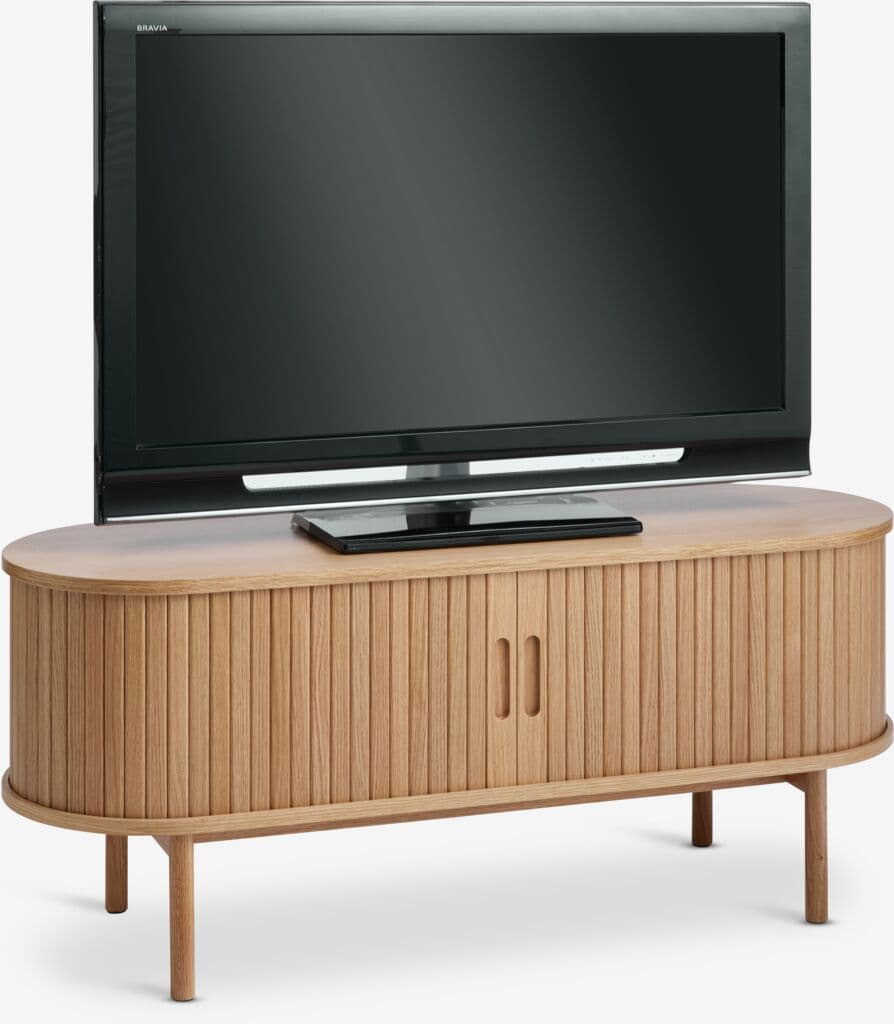 Móvel TV LYNGVIG 120cm 2 portas persiana carvalho natural