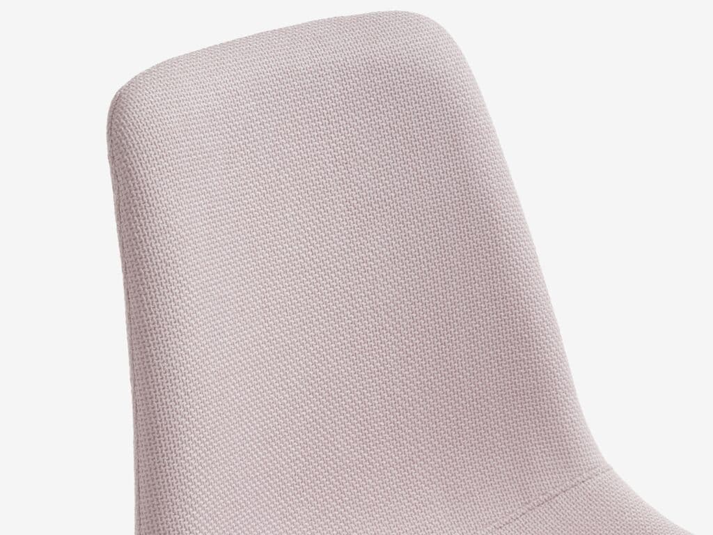 Cadeira de jantar SEJLSTRUP tecido rosa claro/branco