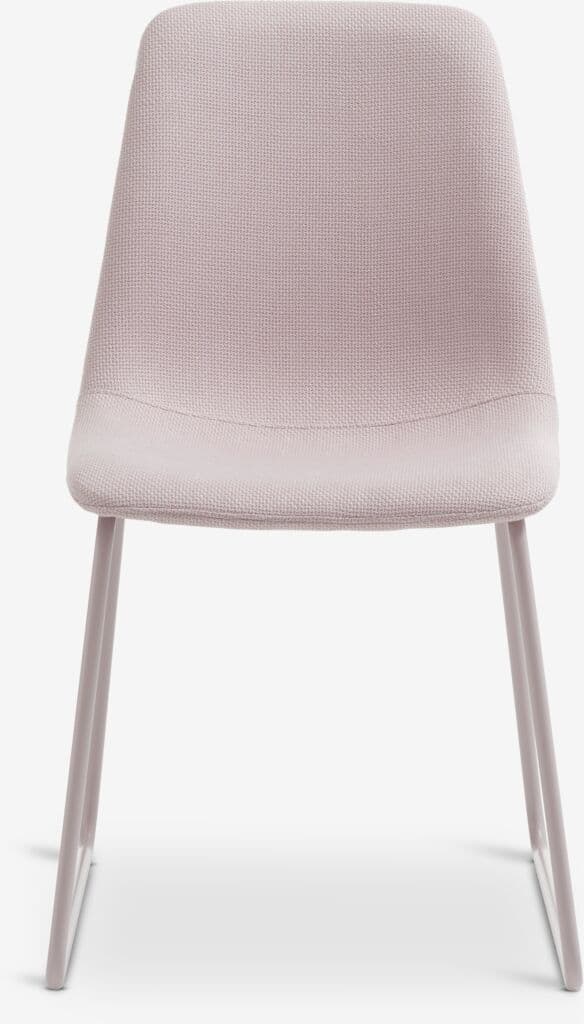 Cadeira de jantar SEJLSTRUP tecido rosa claro/branco